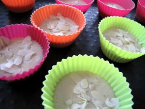 Préparation des muffins au lait de coco