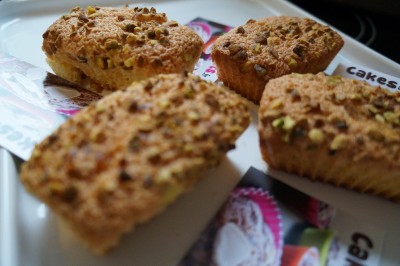 Muffins aux éclats de pistache