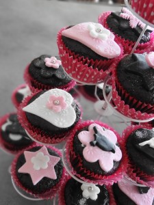 Cupcakes au chocolat version girly