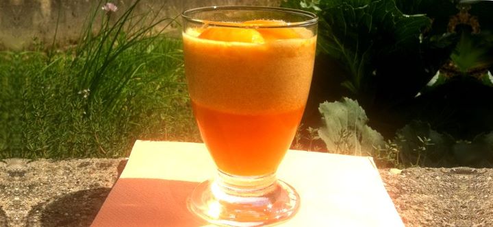 Verrine abricots et mousse de pain d'épices