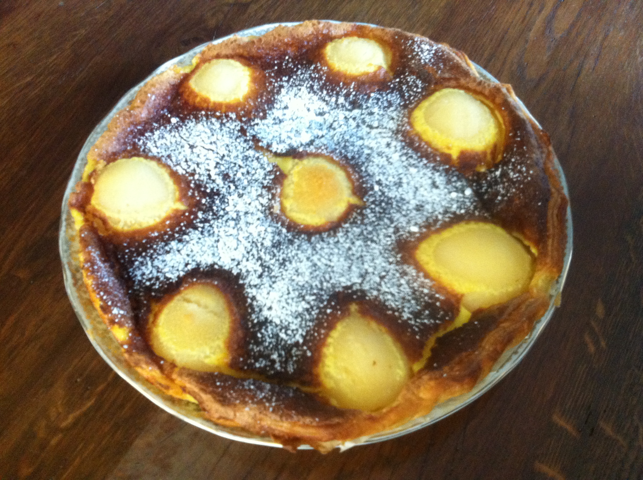 Tarte poires au sirop et amandes