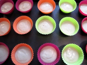 Les cupcakes avant la cuisson