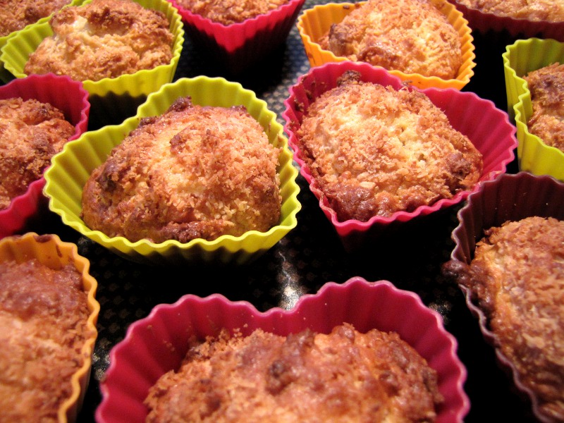 Muffins à la noix de coco et au chocolat blanc