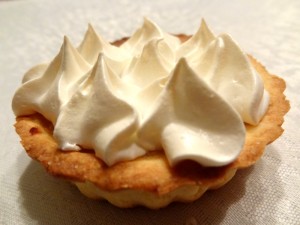 Tartelette aux pommes meringuée