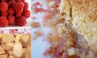 Crumble pommes framboises