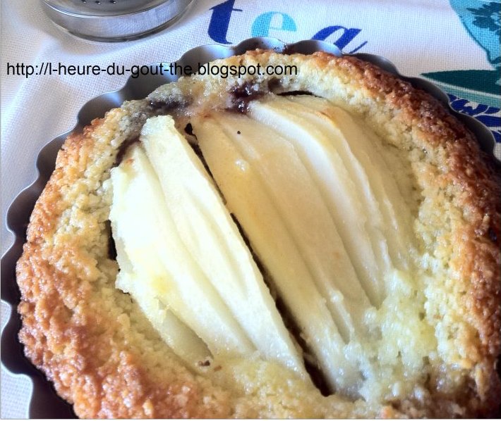 Délicieuses tartelettes poires, chocolat et amandes