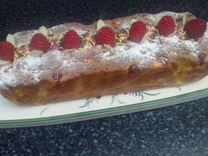 Cake Aux pommes et Framboises