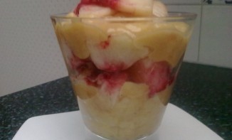 Verrines nectarines, riz au lait