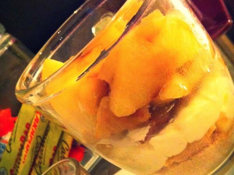 Douceurs aux pommes, mascarpone et coulis de Carambar