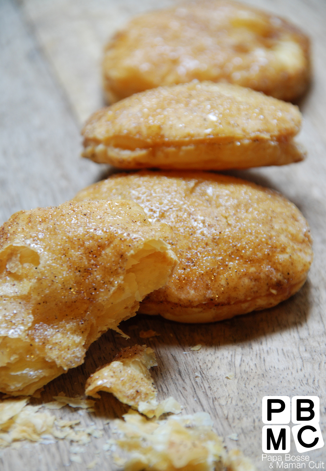 Galettes pâte feuilletée au sirop d'érable