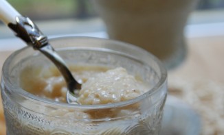 Riz au lait concentré sucré à la vanille