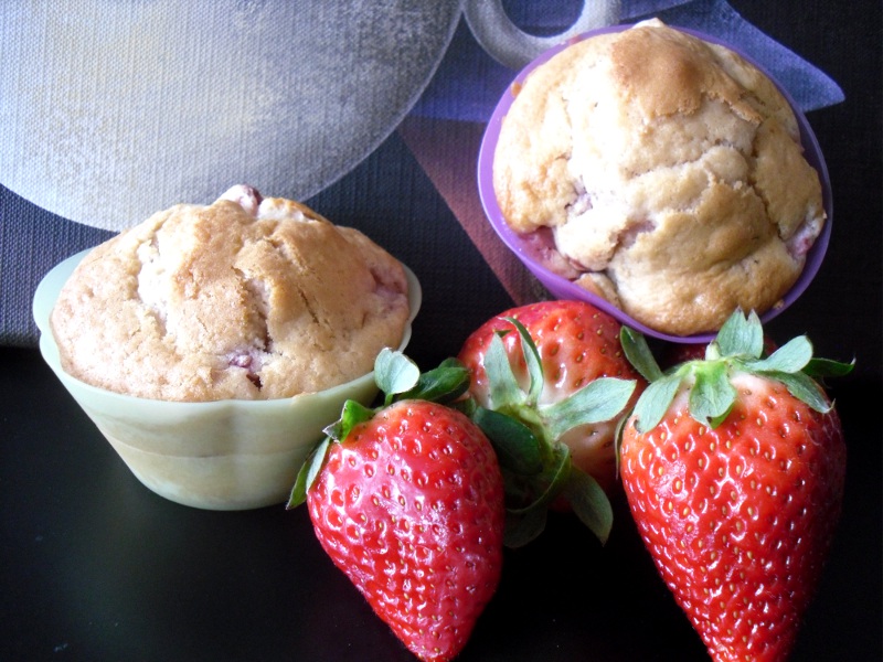 Muffins aux fraises