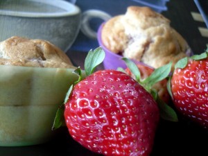 Muffins aux fraises