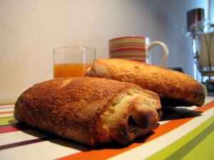 Petits pains briochés au chocolat