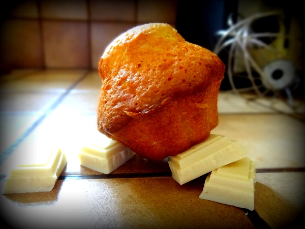 Muffins au chocolat blanc