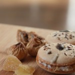 Macarons tofu-figue-gingembre