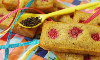 Financiers aux framboises, miel et thé des moines