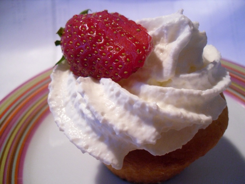 Cupcakes fraises chantilly