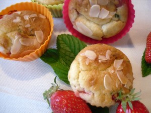 Muffins fraises et menthe