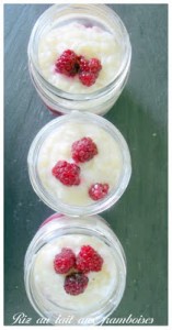 Riz au lait aux framboises