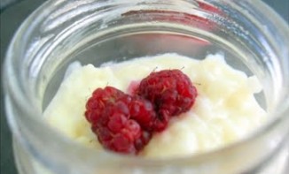 Riz au lait aux framboises