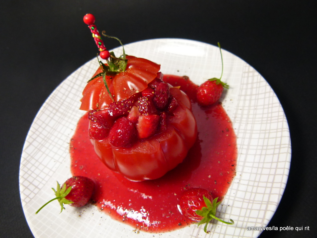Tomate farcie aux fraises