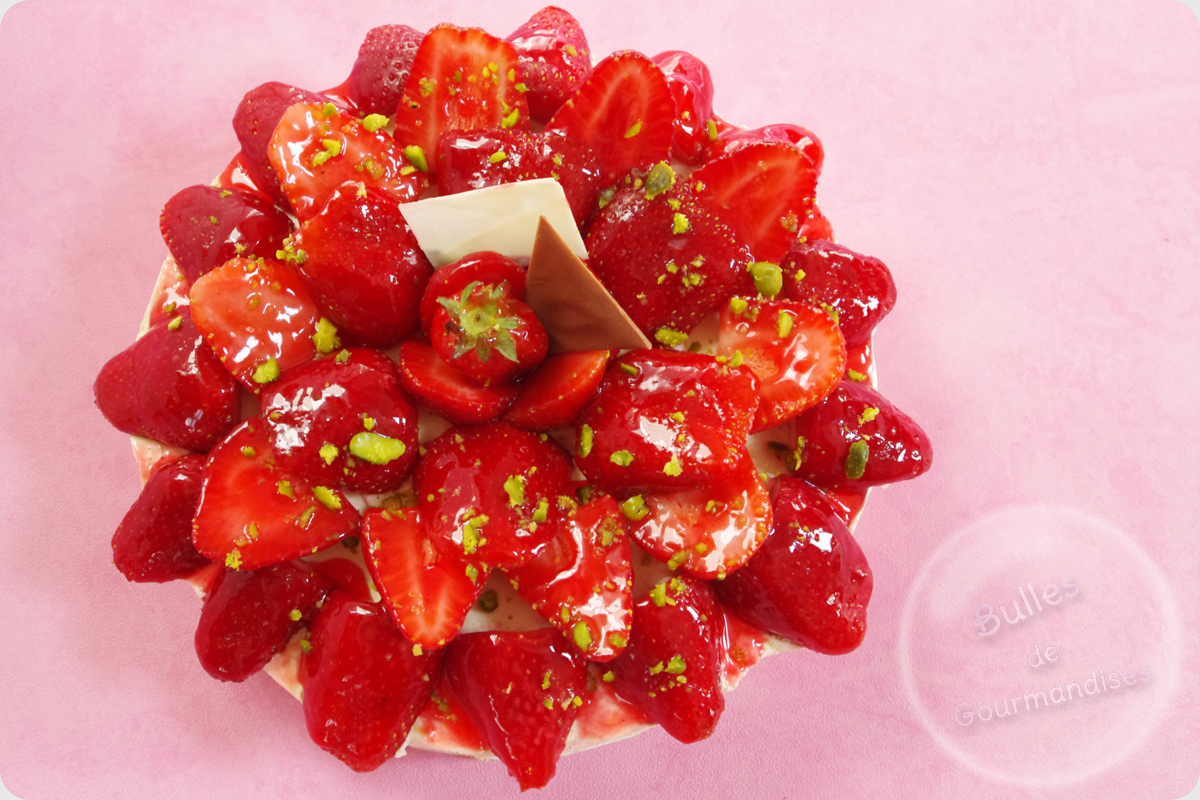 Recette du Fraisier à la crème diplomate vanillée