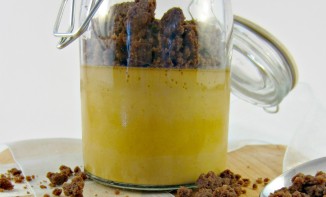Butterscotch Pot de crème et son crumble cacao/fleur de sel