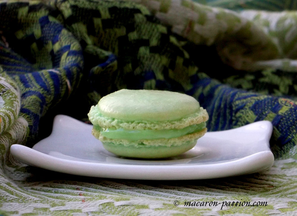 Macarons chocolat blanc et verveine