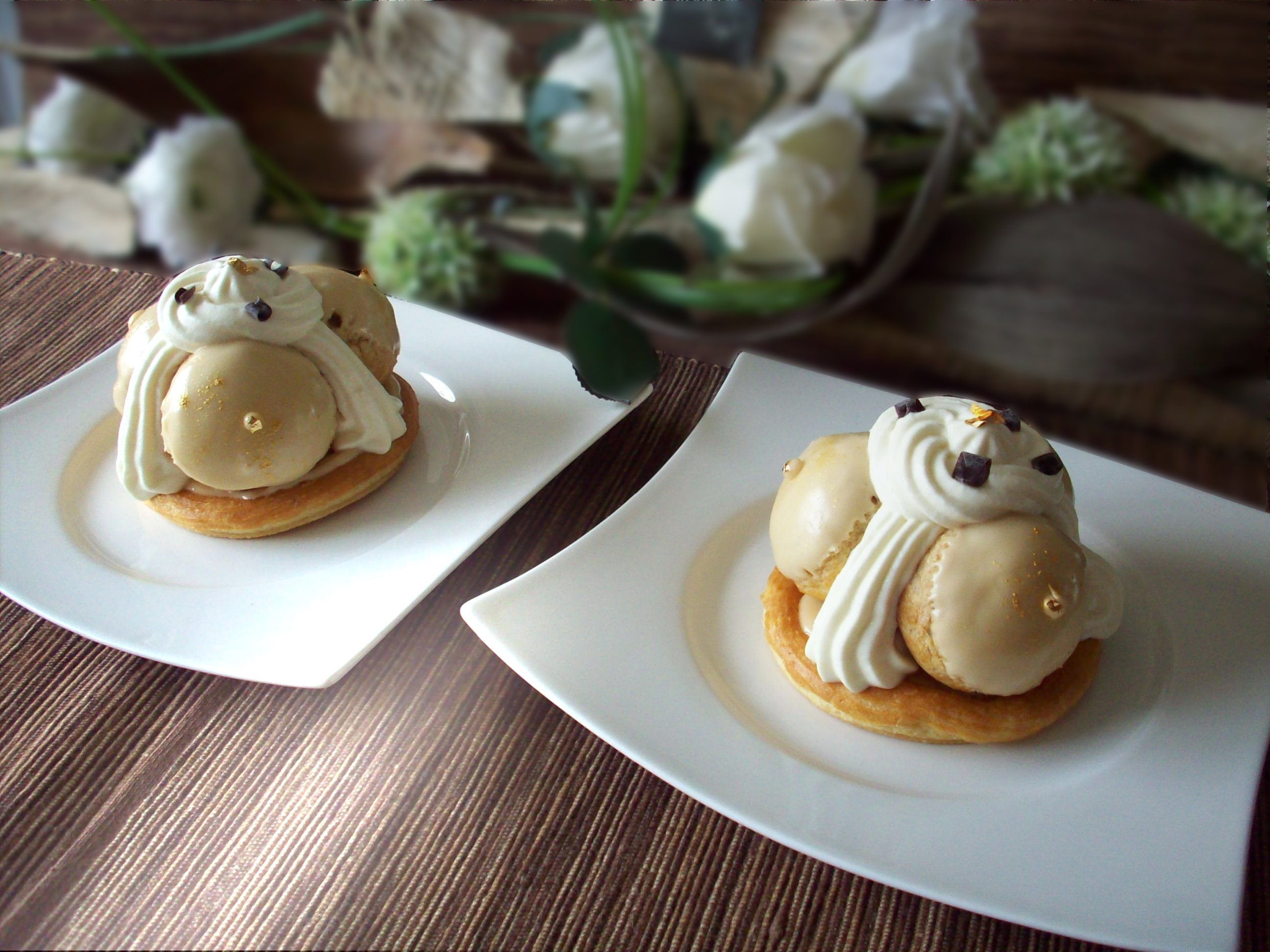 Recette de Saint Honoré praliné et chocolat blanc