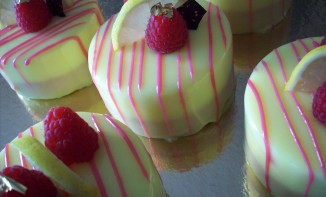 Entremet citron framboise