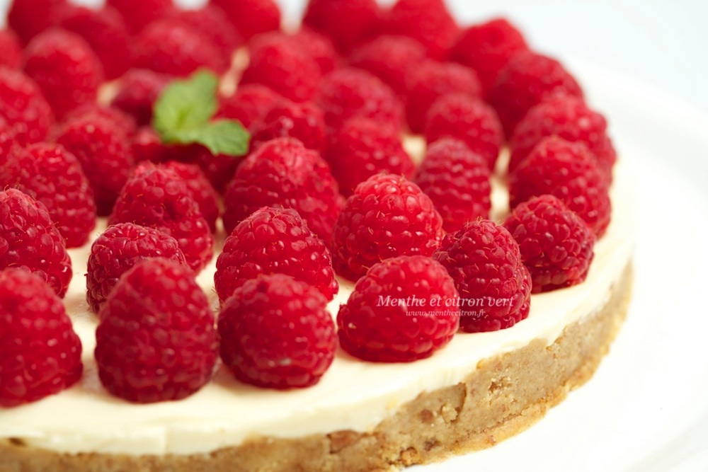 Recette Cheesecake au lemoncurd et aux framboises du marché
