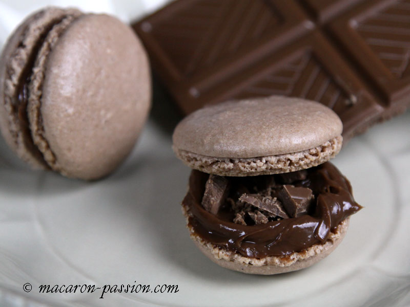 Macarons au chocolat au lait
