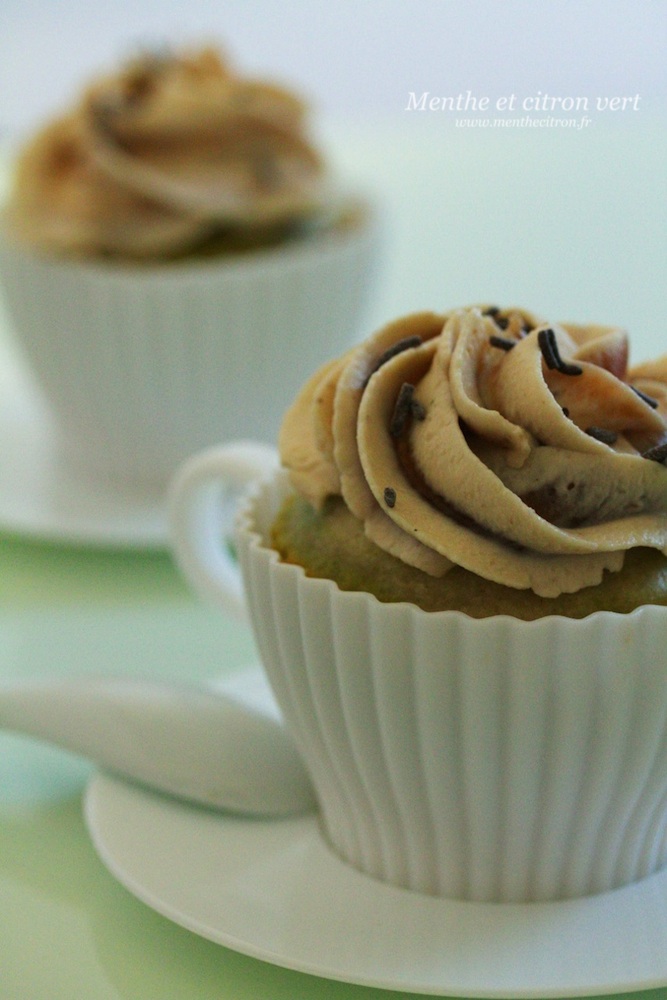 Cupcakes crème de marron et thé matcha