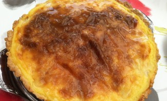 Tarte au flan et aux abricots