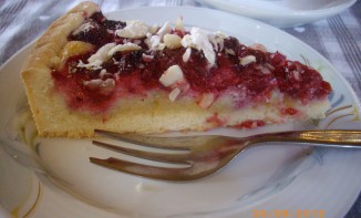 Tarte Amande et Framboise