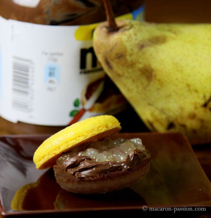 Macarons poire et Nutella