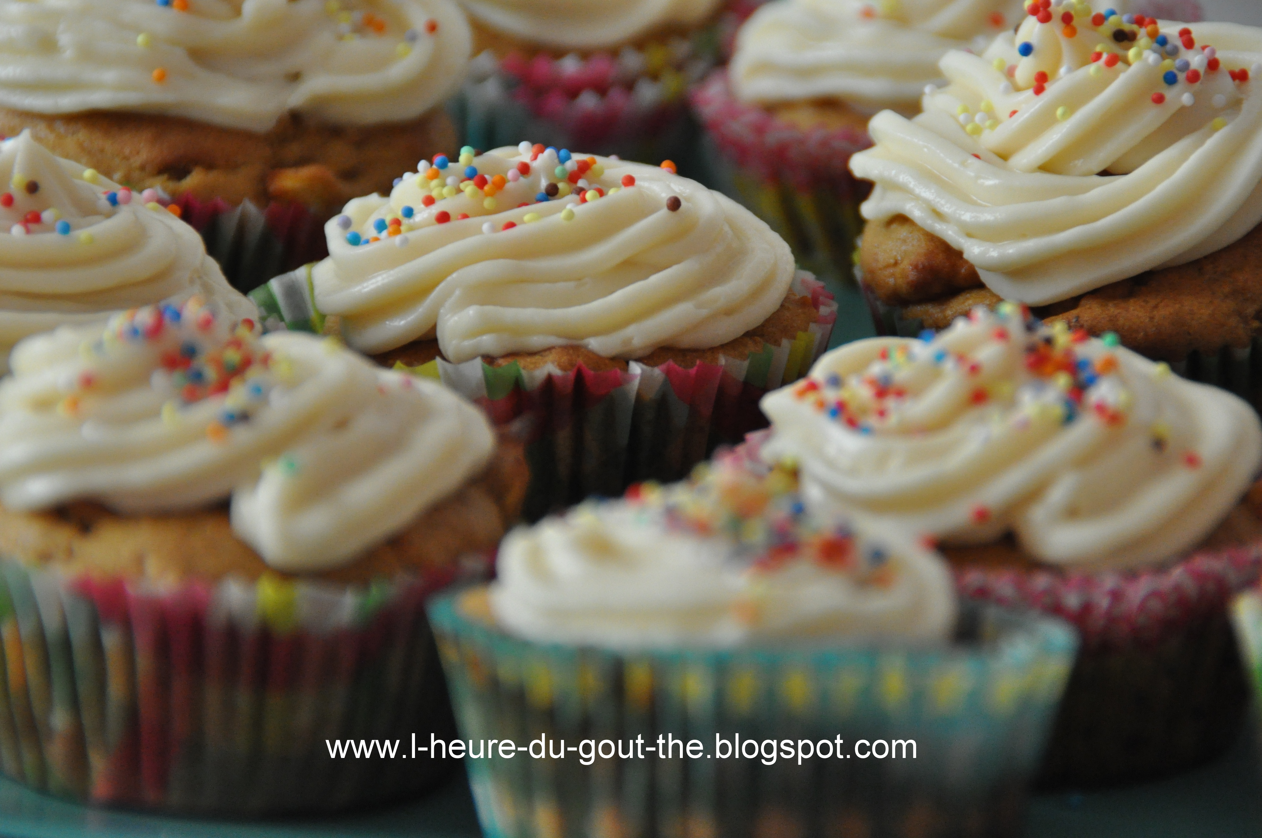 Cupcakes au potimarron, à la farine de chataigne, aux pommes et au caramel