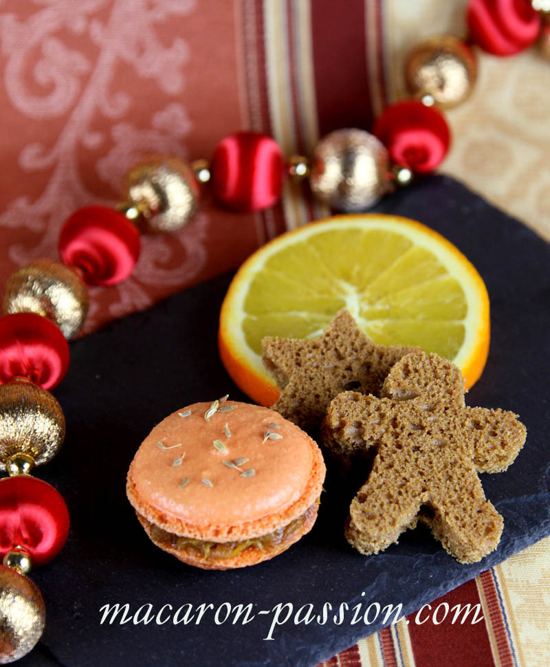 Macarons pain d'épice et orange