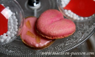 Macarons eau de rose et gingembre