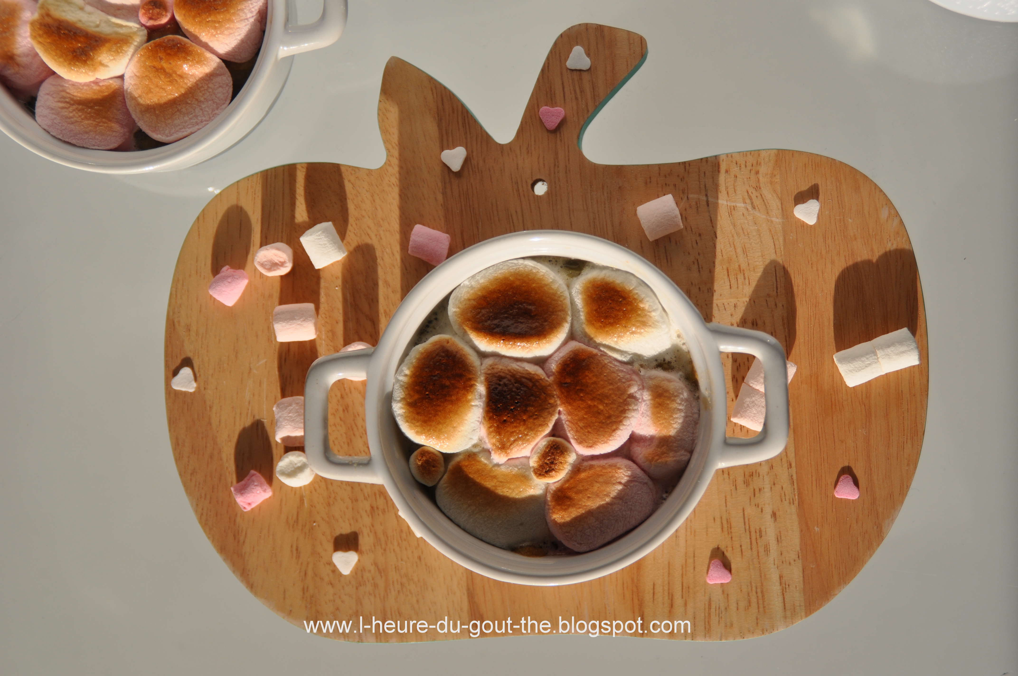 Compote de rhubarbe et sa meringue de chamallows