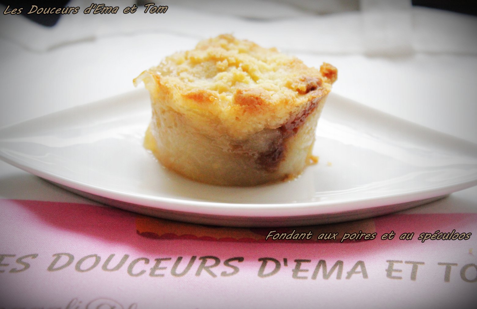 Fondant aux poires et à la crème de spéculoos
