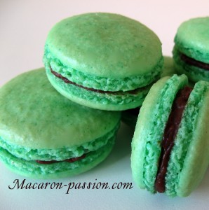 Macarons chocolat poire