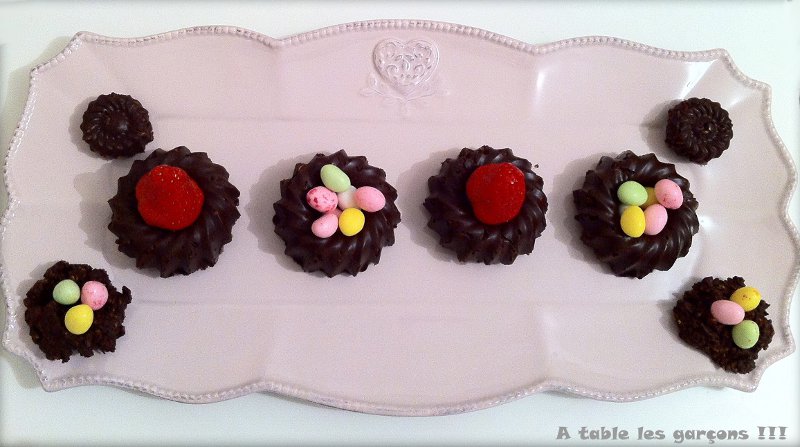 roses des sables en version nids de Pâques