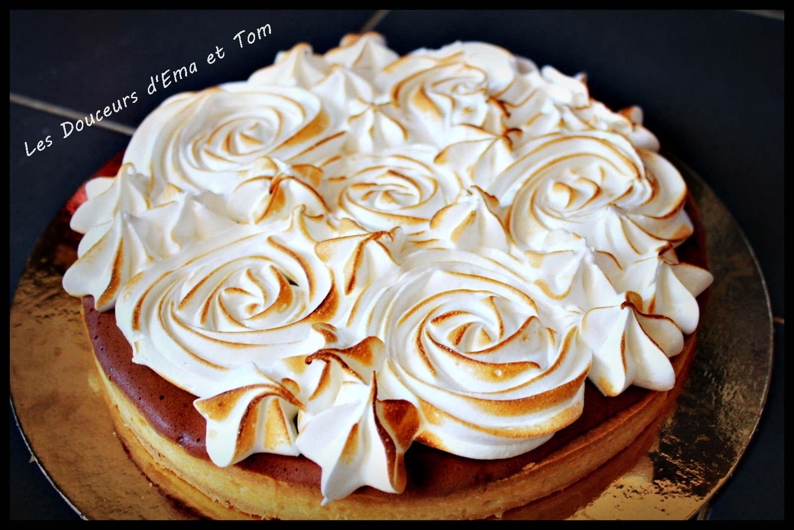 Tarte chocolat meringuée