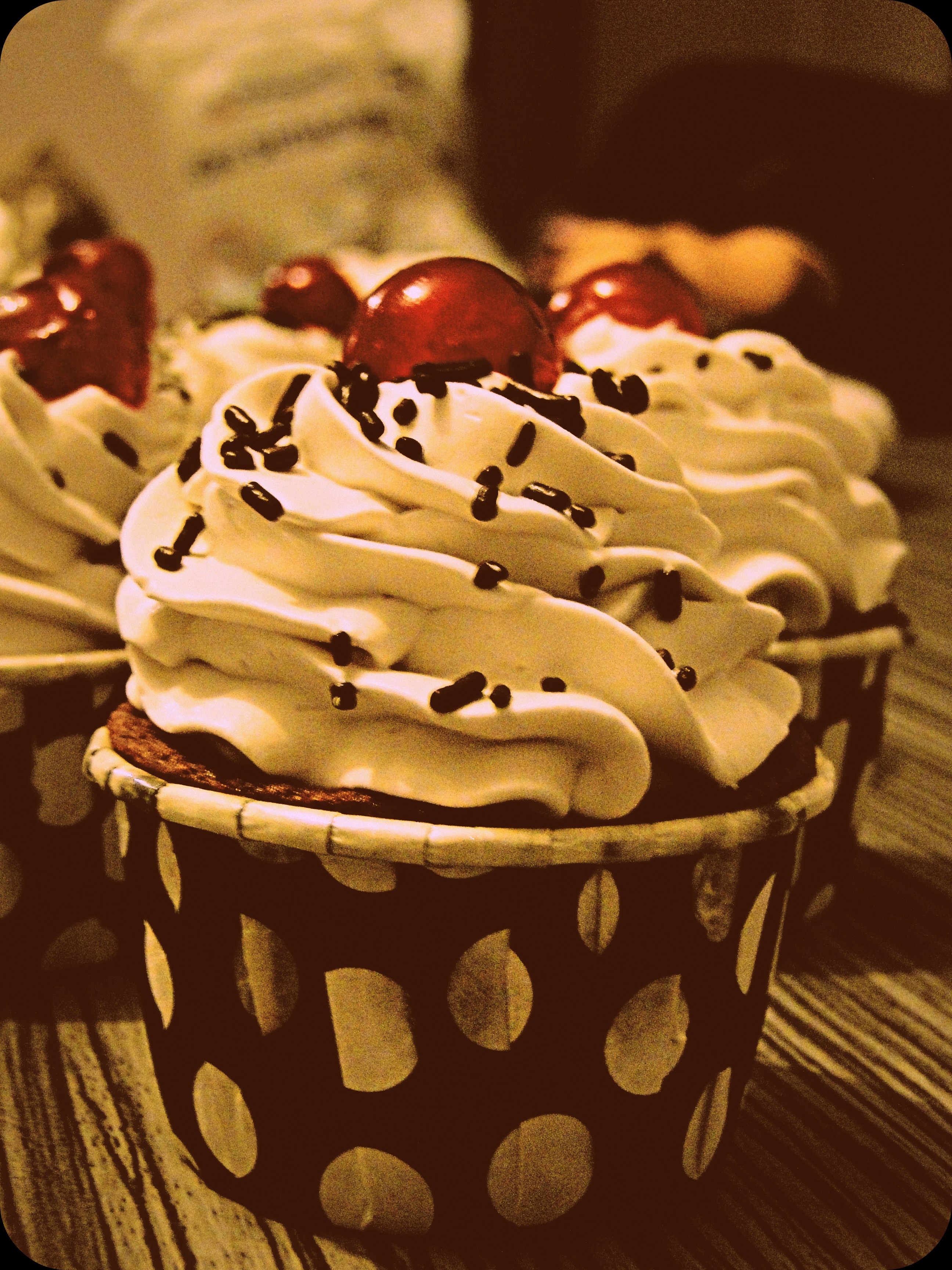 Cupcakes forêt noire