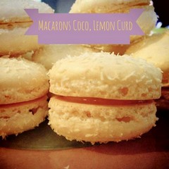 Macarons noix de coco, lemon curd