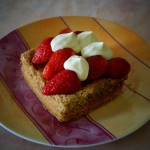 Tarte aux fraises, crème de pistache