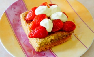 Tarte aux fraises, crème de pistache