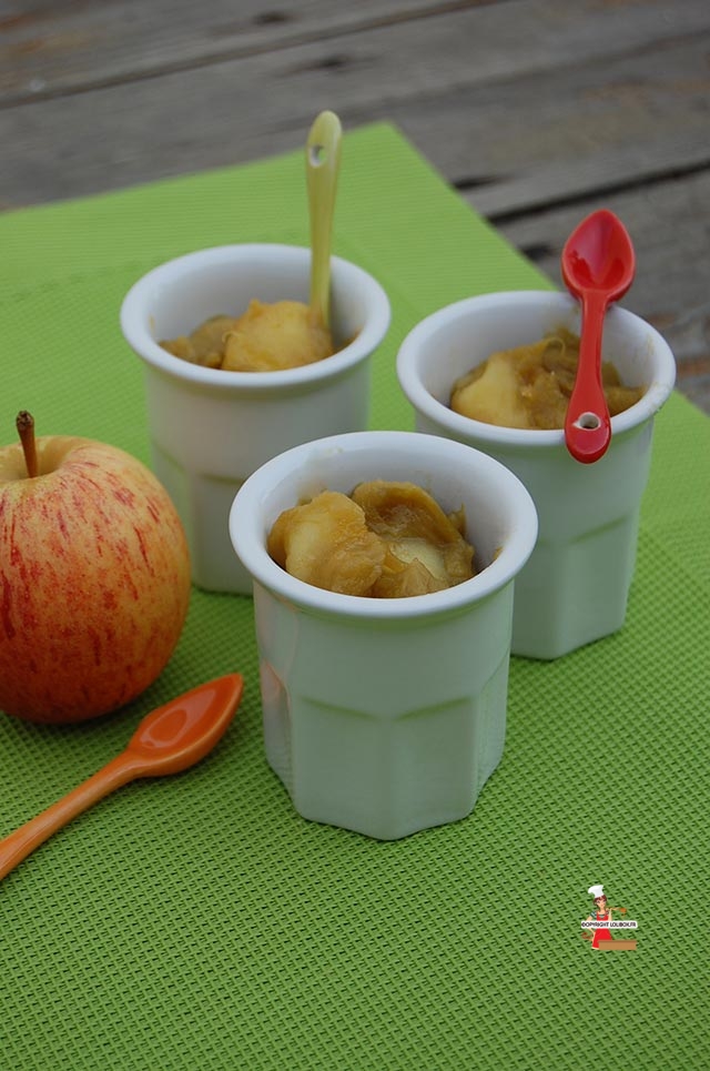 Compote Rhubarbe Pomme au sucre arôme amande